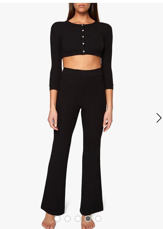 WeWoreWhat Pants - WeWoreWhat Swim Revolve Flare Knit Beach Resort Pants Black S